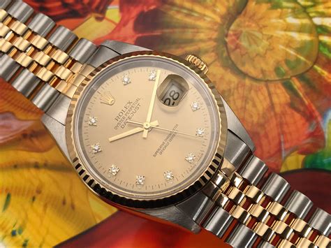 rolex oyster perpetual datejust 18k gold diamond|18k gold rolex with diamonds.